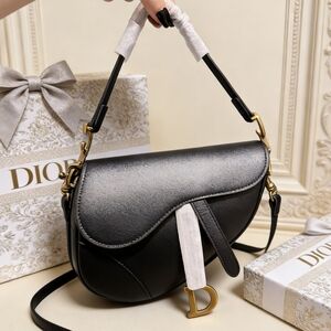 Dior Saddle Bag in Black Leather